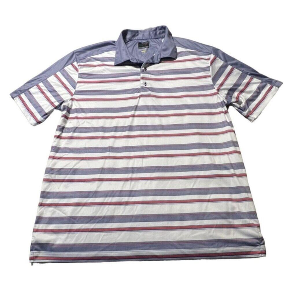 Greg Norman WeatherKnit Play Dry Golf Polo Shirt Men's Size Large Moisture Wicki